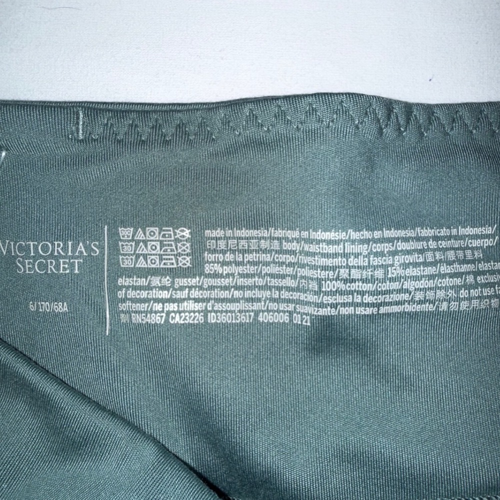 Victoria's Secret High Waisted Pocket Leggings Women 6 Teal Blue Stretch - Picture 2 of 9